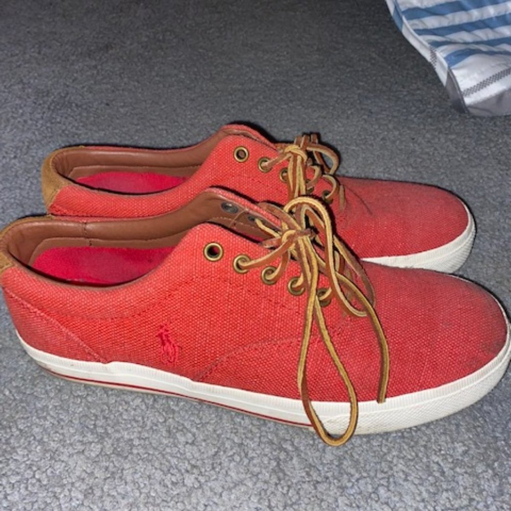 Red Polo by Ralph Lauren Canvas Shoe Size 10